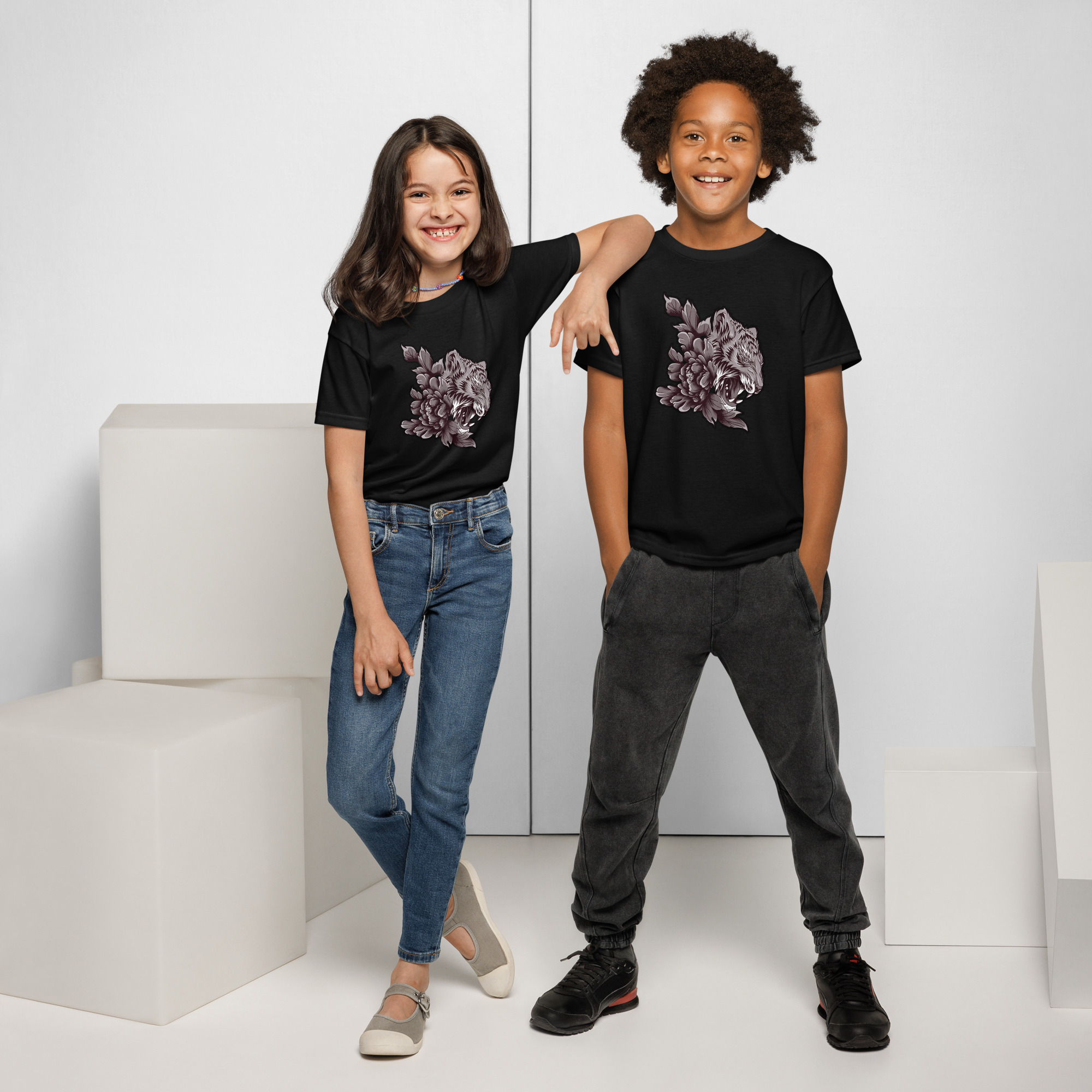 Youth Tiger Graphic T-Shirt – Bold & Stylish Animal Print Tee - Image 2