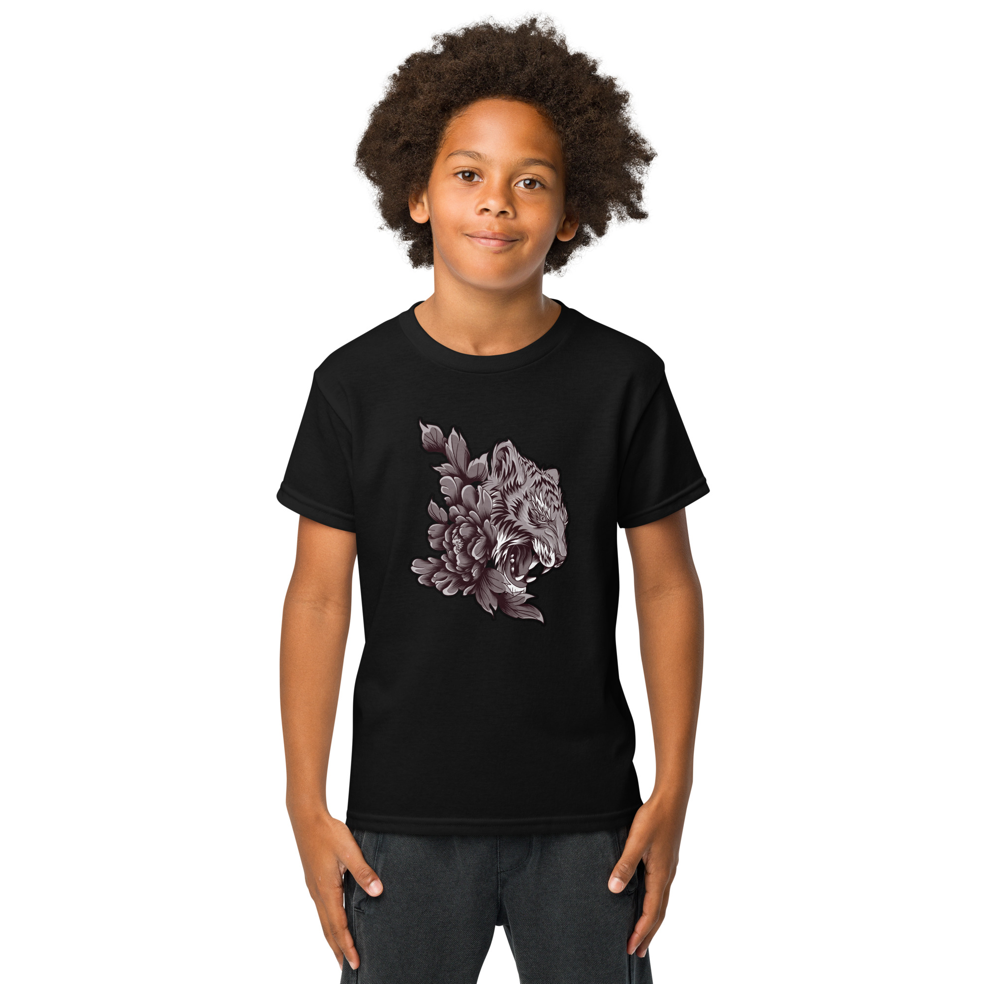 Youth Tiger Graphic T-Shirt – Bold & Stylish Animal Print Tee - Image 3