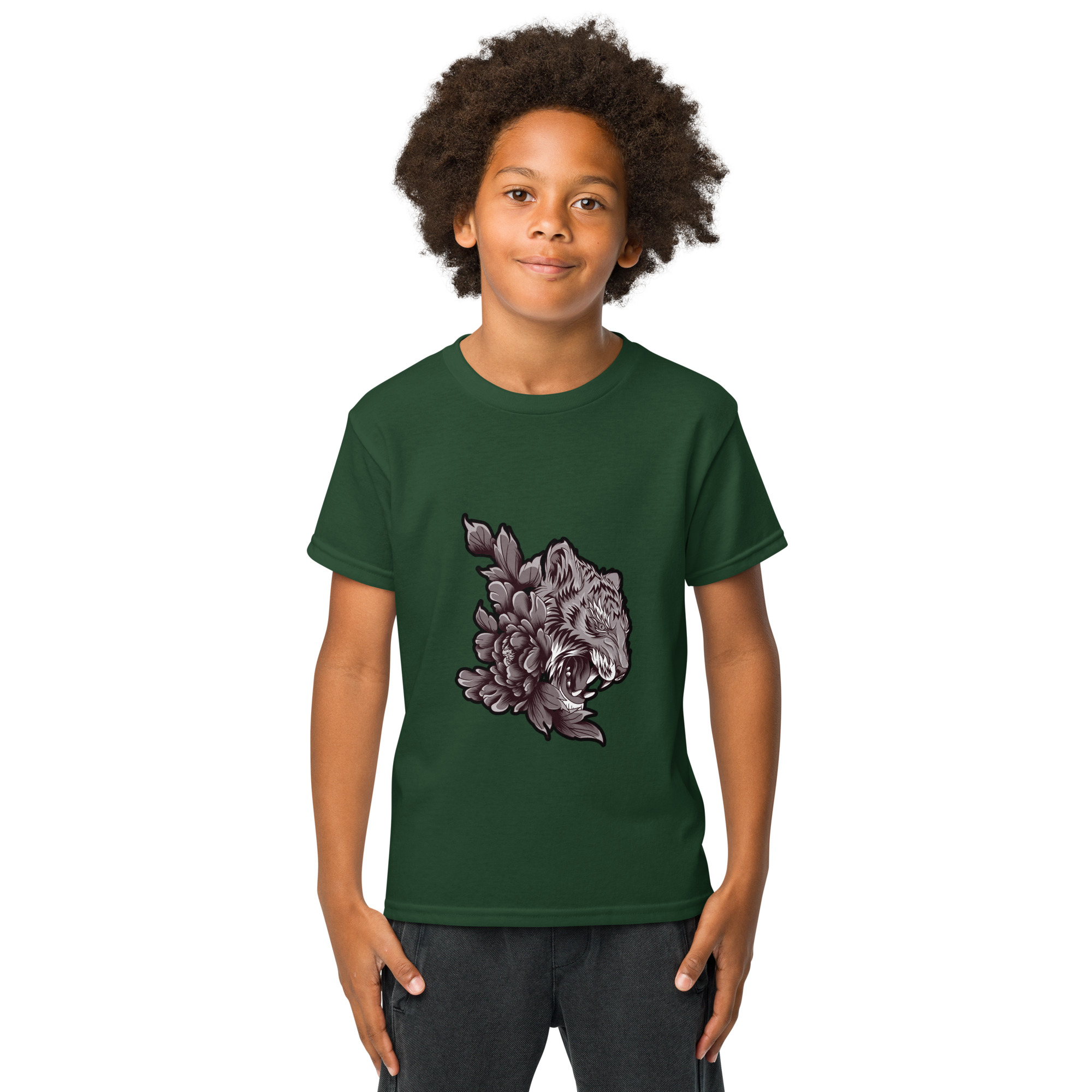 Youth Tiger Graphic T-Shirt for Girls – Stylish & Comfortable Casual Wear - Image 37