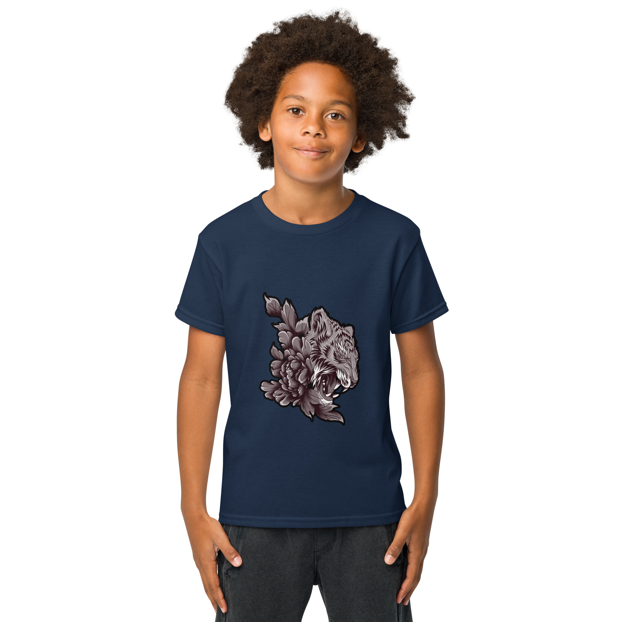 Youth Tiger Graphic T-Shirt for Girls – Stylish & Comfortable Casual Wear - Image 31